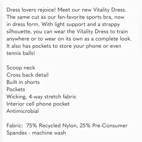 NWT FourLaps Vitality Athleisure Sport Dress Built-in Shorts Midnight Blue Small - Picture 13 of 13